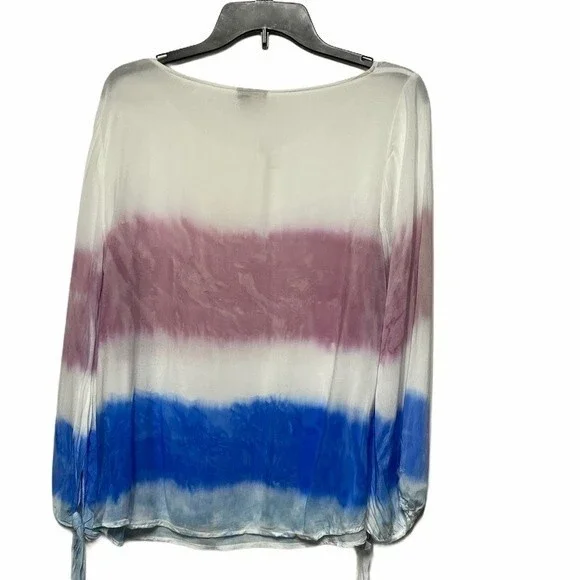 Holding Horses Tie Dye Americana Peasant Blouse M - Picture 6 of 12